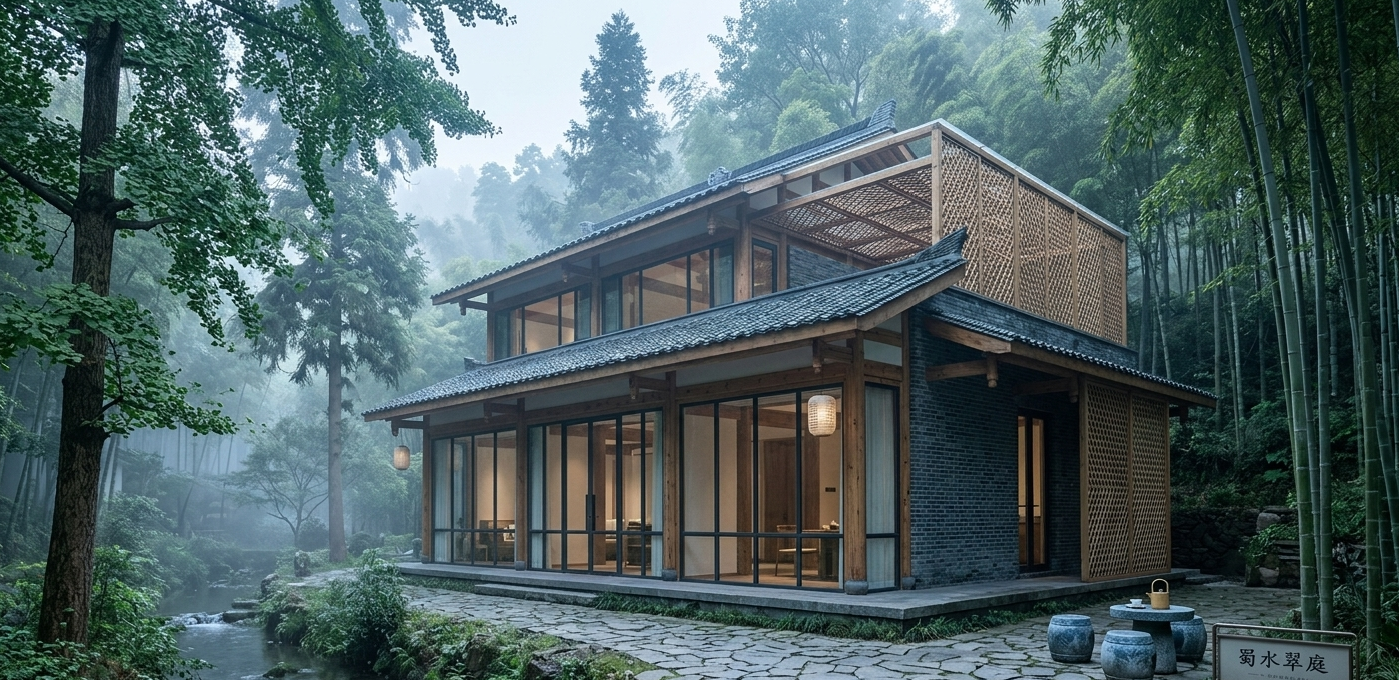 川西林盘现代康养宅 ——《蜀水翠庭》